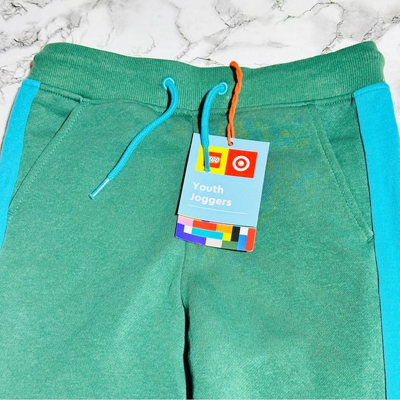 Lego Collection x Target Green Blue Track Jogger Pants Youth Size M NEW - Picture 5 of 6